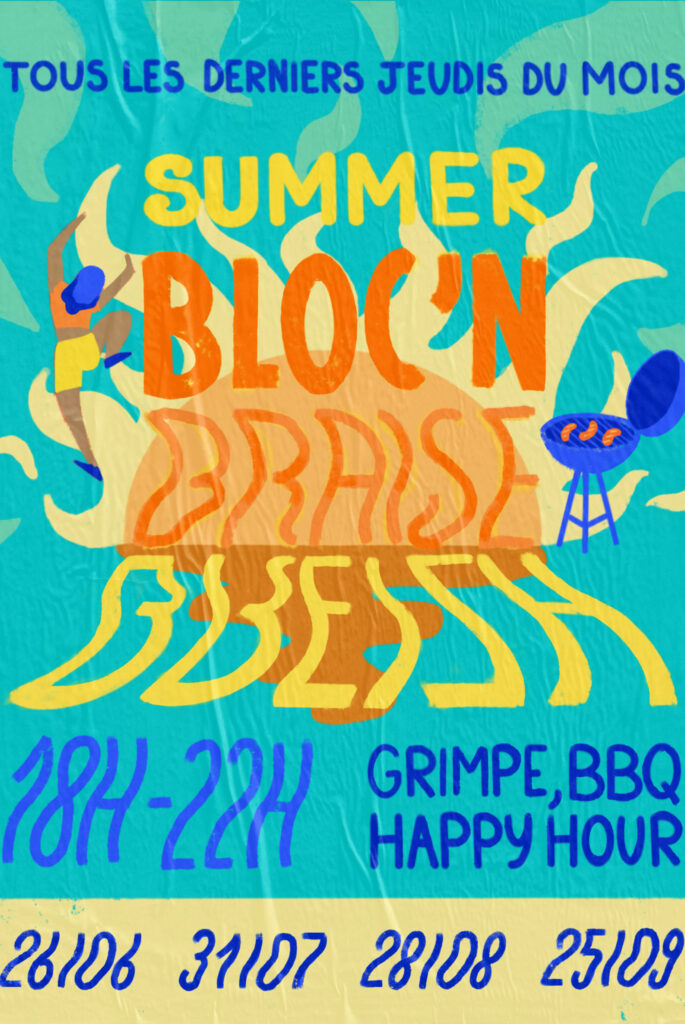 réalisation graphisme illustration affiche summer escalade