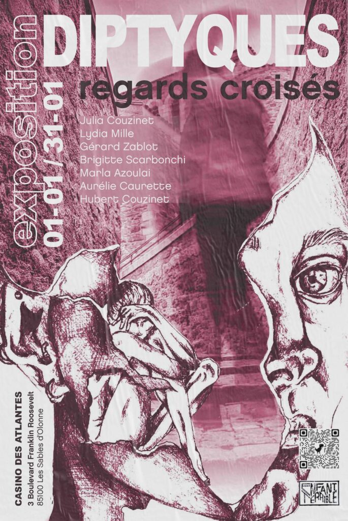 graphisme affiche exposition art dyptiques les sables d'olonne