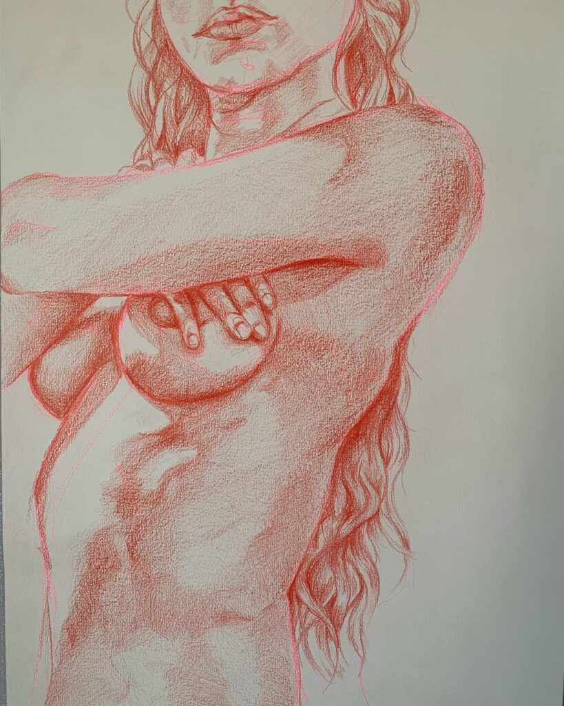 crayon art monochrome carandache